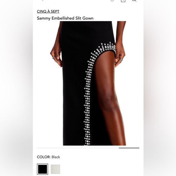 Black Cinq a sept Sammy Gown - size 6 - Picture 3 of 11